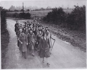 Maud Brown at the front of the 1932 march
