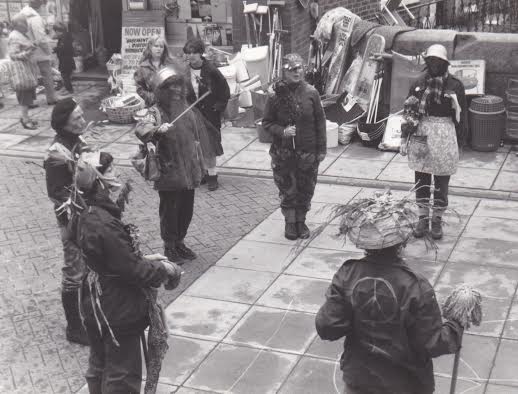 Women's army protest in Tameside