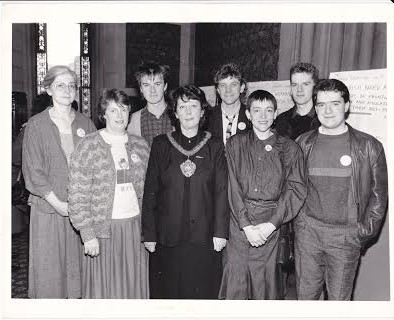 Manchester IBRG with Eileen Kelly, Mayor of Manchester, 1987